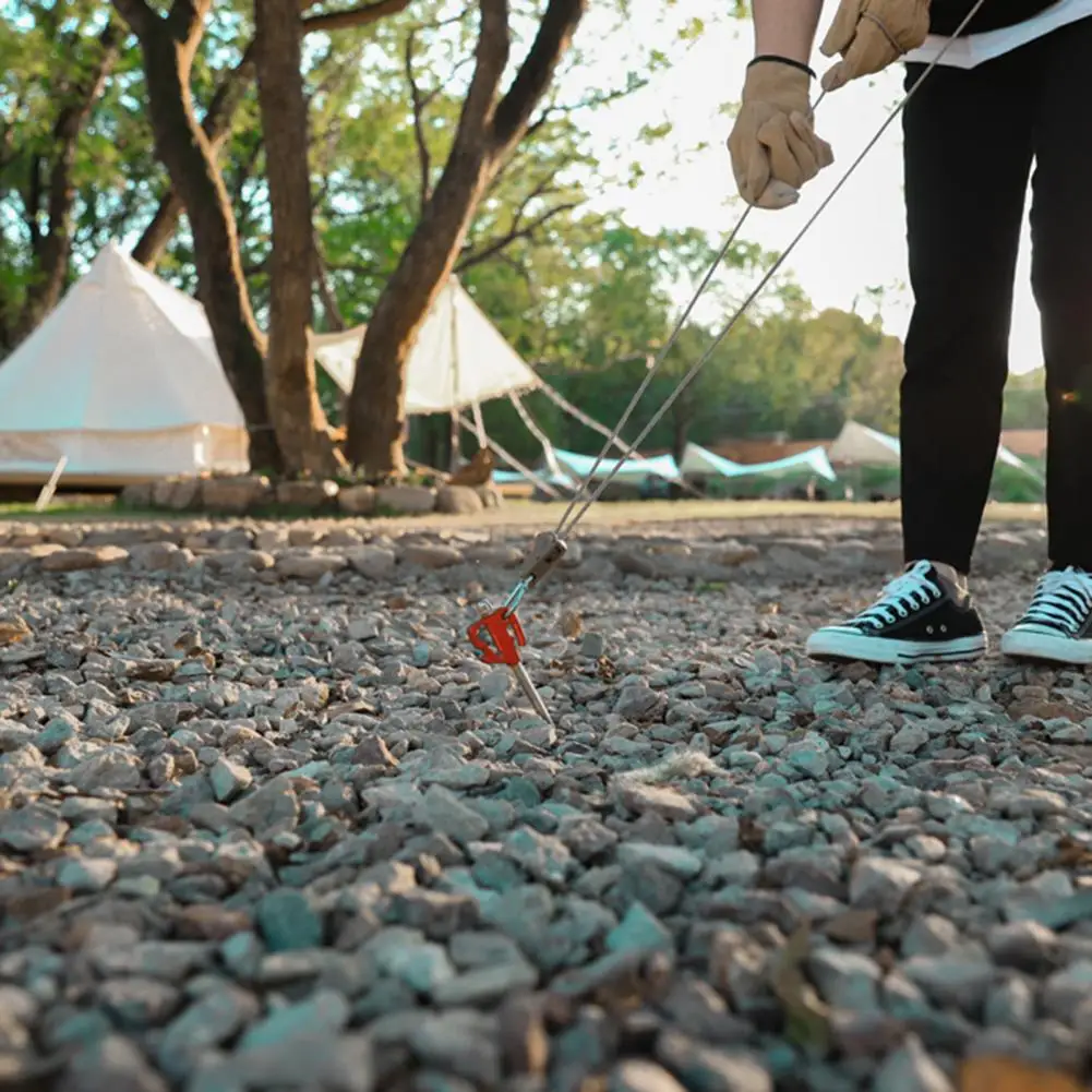

Tent Stake Sturdy Windproof Powerful Fixation Blunt Head Design Tent Canopy Nail Outdoor Supplies