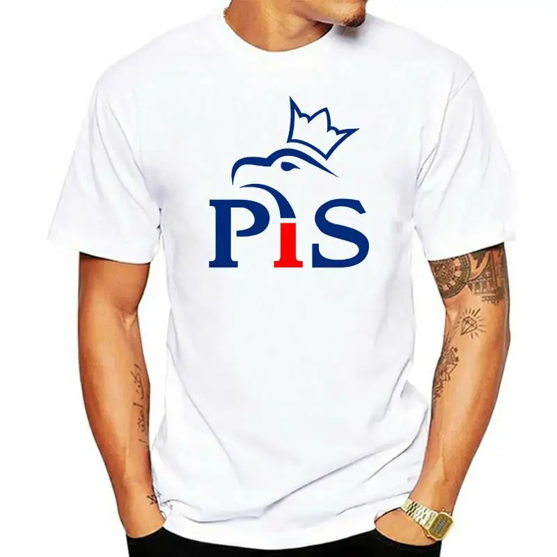 

Pis Prawo I Sprawiedliwosc Koszulka Polska Partia Polish Kaczynski T-Shirt Custom Letter Pride T Shirt Men Crewneck New Vintage