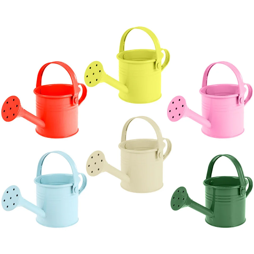 

6 Pcs Miniature Toys Device Bucket Cans Toy Kids Gardening Iron Plants Props Child