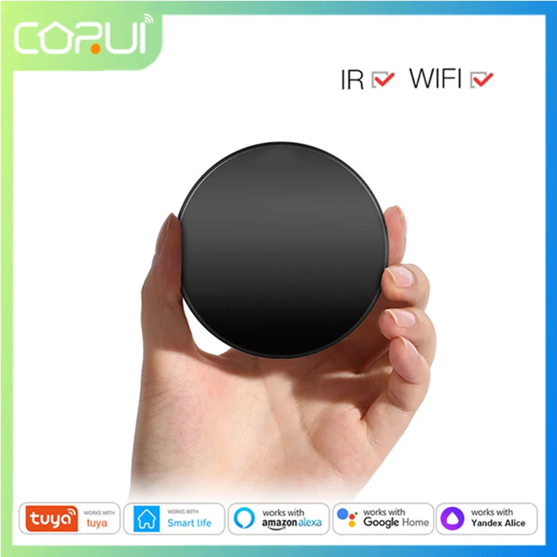 

CORUI Tuya WiFi Smart IR Infrared Remote Control Voice Control Timer Smart Life Controller Alexa Google Home Assistant For TV AC