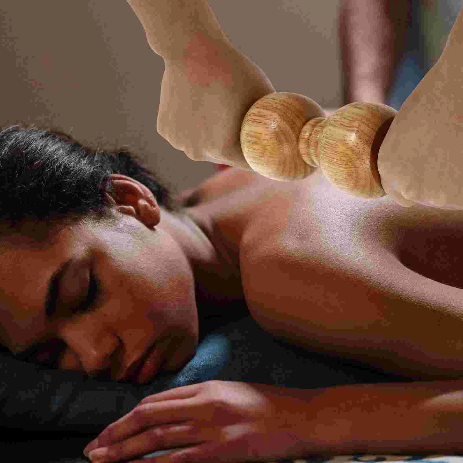 

1 шт. Удобный прочный портативный Премиум полезный роликовый массажер из дуба