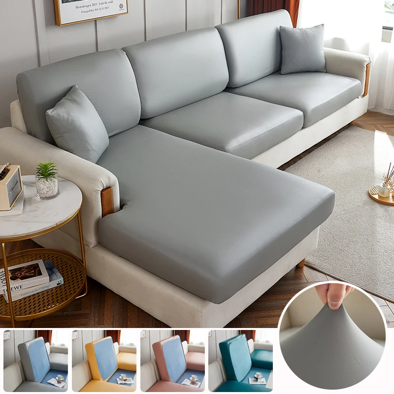 

PU Leather Waterproof Sofa Seat Cushion Covers Sofa Covers Chair Slipcover for Seater Replacement Protector for Living Room