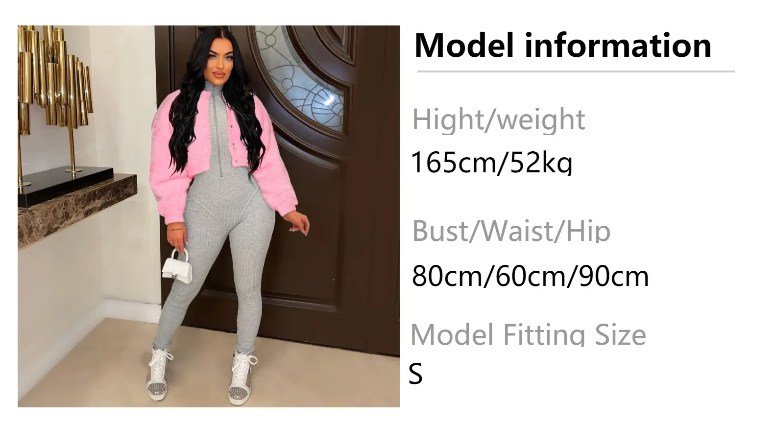 DEARIRIS Women Faux Fur Bomber Jacket Coat Long Sleeve Round Collar Faux Shearling Shaggy Oversized Shacket Jacket