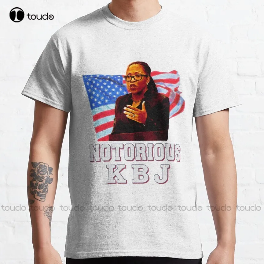 

Известный Kbj Ketanji коричневый Джексон судья Kbj флаг США 2 Классическая футболка Женские футболки дышащие хлопковые Gd хип-хоп Новые популярные