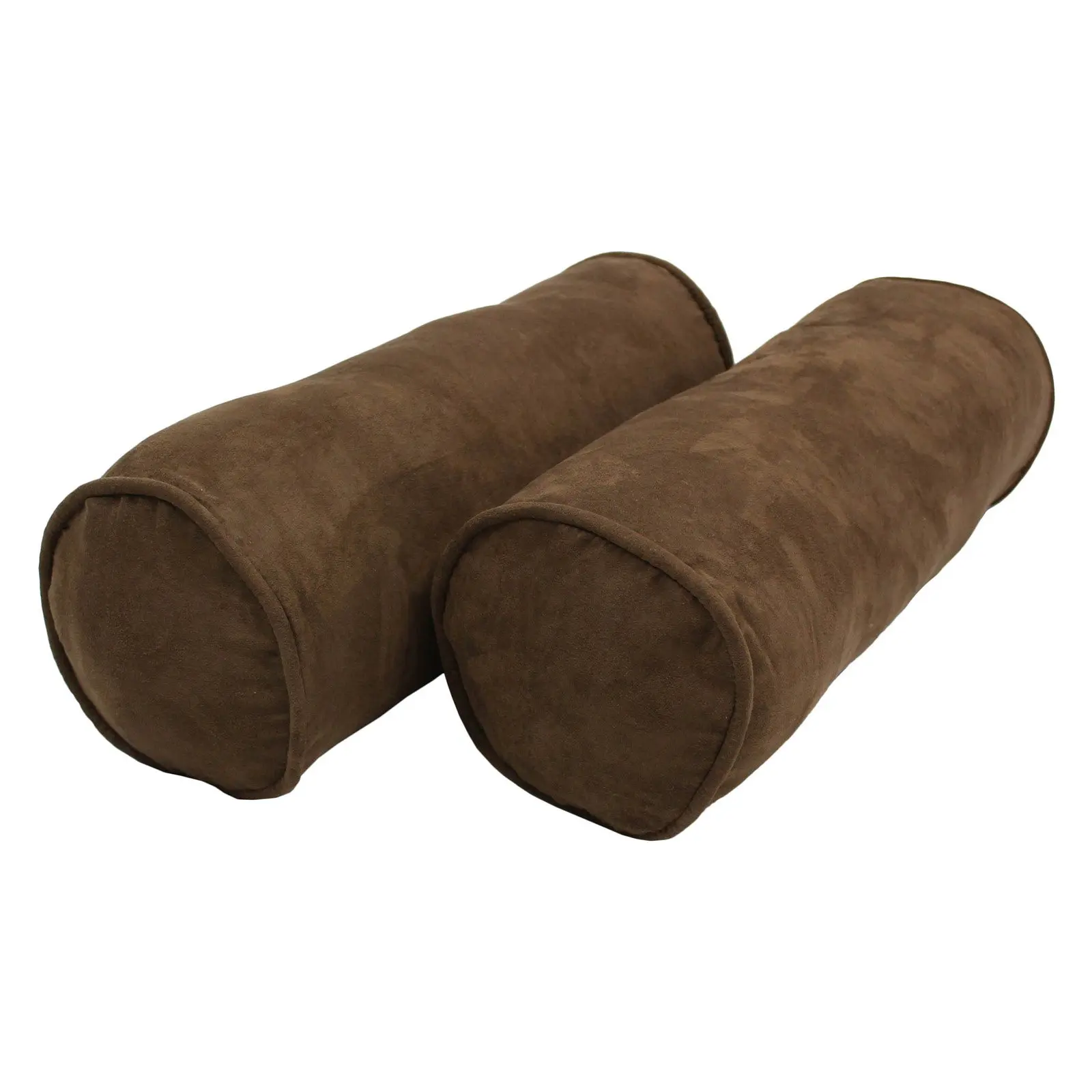 

Microsuede Bolster Pillows with Cording and Inserts - Set of 2