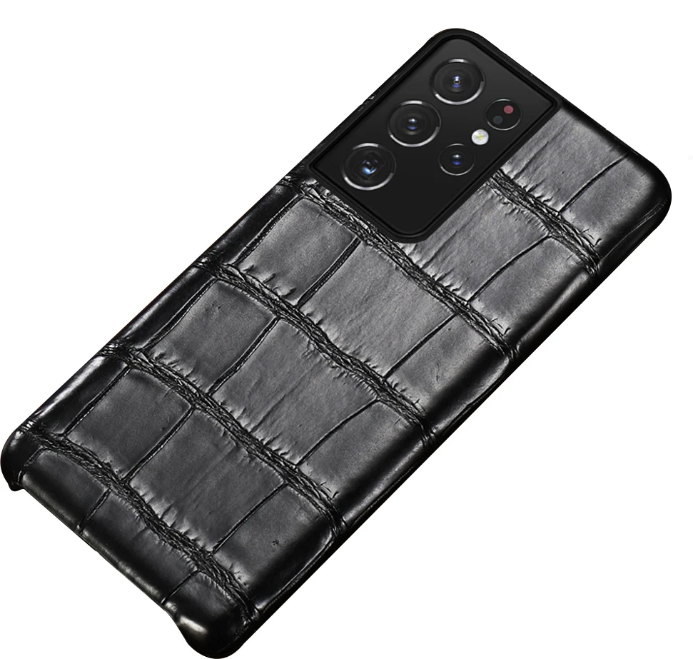 

Чехол из натуральной крокодиловой кожи для Samsung Galaxy S21 Ultra S20 FE S21 Plus Note 20 A72 A51 A52