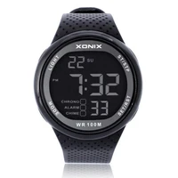 digital watch men sport style 100m waterproof wristwatch top brand clock pu band led clock relogio masculino