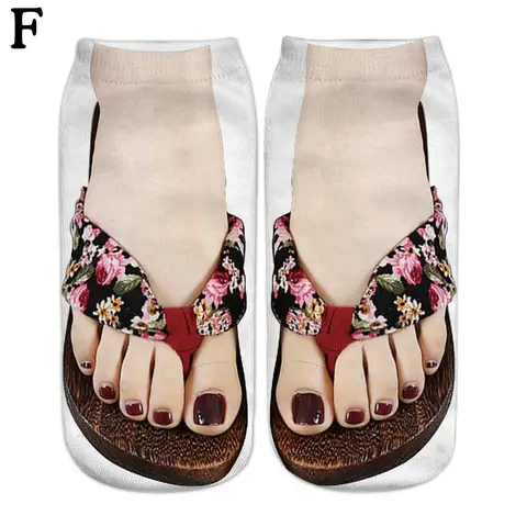 LUVCLS Флип-флопы носки с 3D принтом