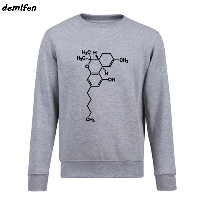 

Thc Tetrahy Drocannabinol Molecule Funny Hoodie Spring Autumn Men Fleece pullover Sweatshirt Cool Coat Tops Harajuku Streetwear