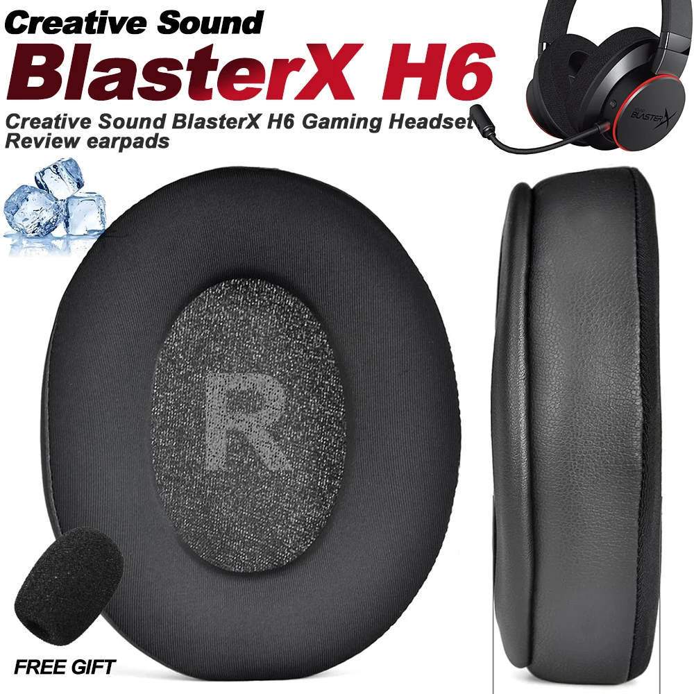 Фото Сменные амбушюры для Creative Sound BlasterX, универсальные аксессуары, совместимые амбушюры из сетчатой ткани, чехлы с эффектом памяти, губчатые накладки №1