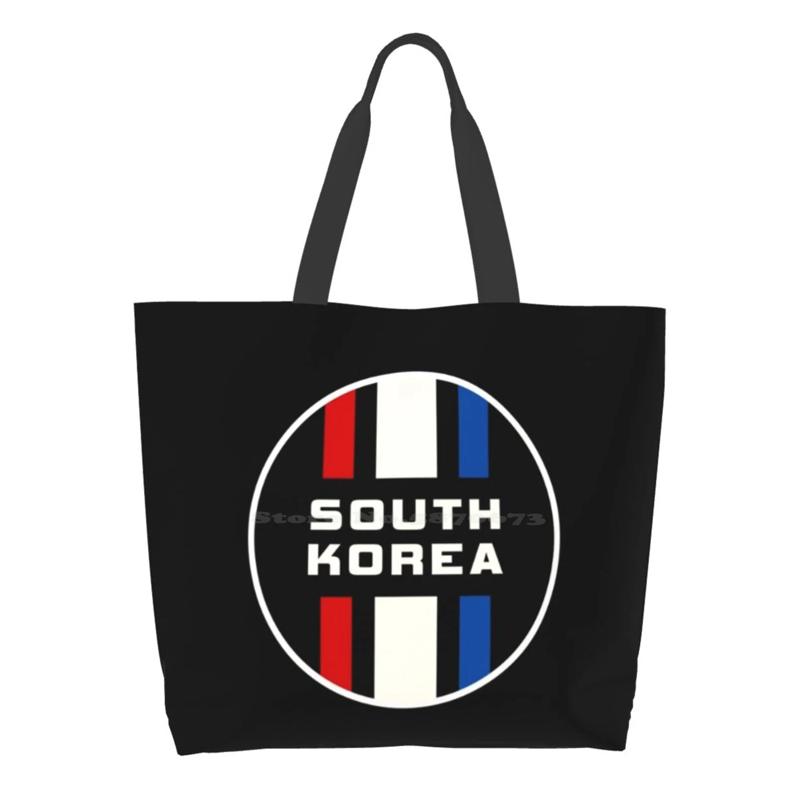 

South Korea Racing Stripes No. 3 Circle Shopping Bags Fashion Casual Pacakge Hand Bag Retro Vintage Old School Car Racing