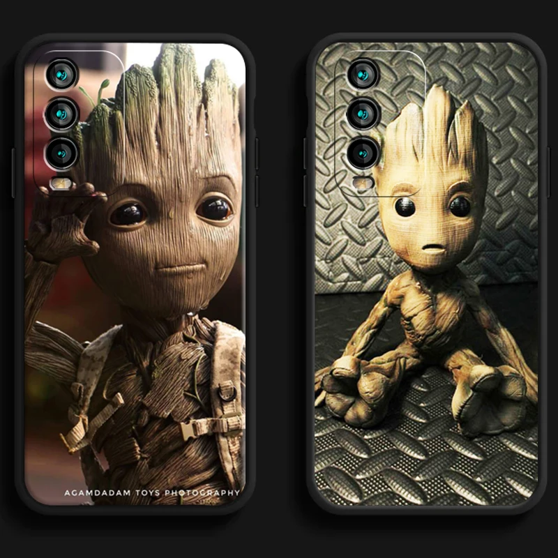 

Marvel Groot Cartoon Phone Cases For Xiaomi Redmi Note 10 10S 10 Pro POCO F3 GT X3 GT M3 Pro X3 NFC Back Cover Coque Soft TPU