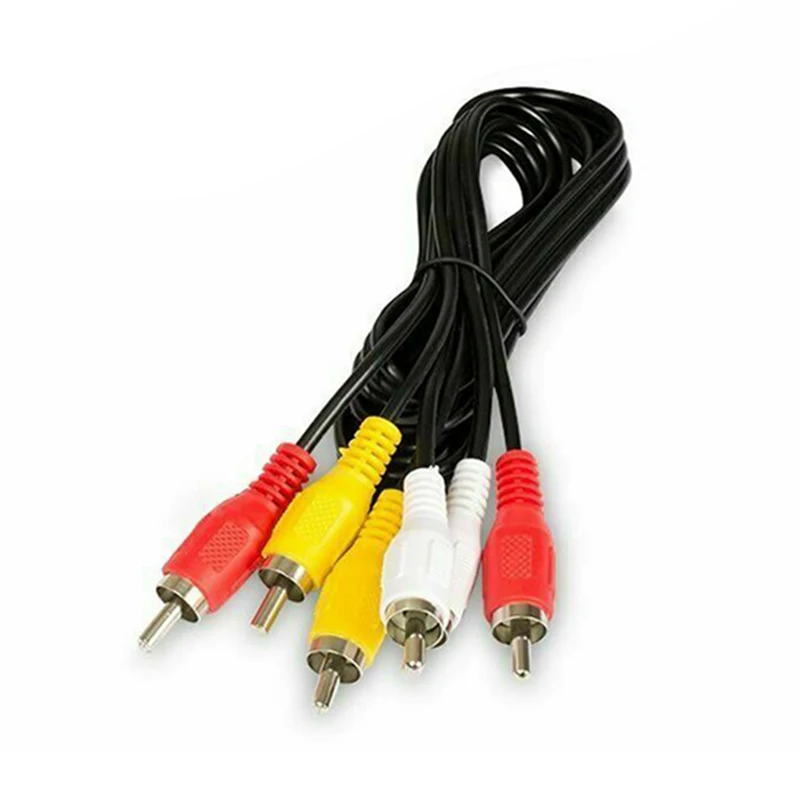 1 шт. 3 в 1 аудио-видео переключатель RCA AV для X-box DVD плеера черного цвета с разъемом/кабелем 3-х путевого делителя STB TV.