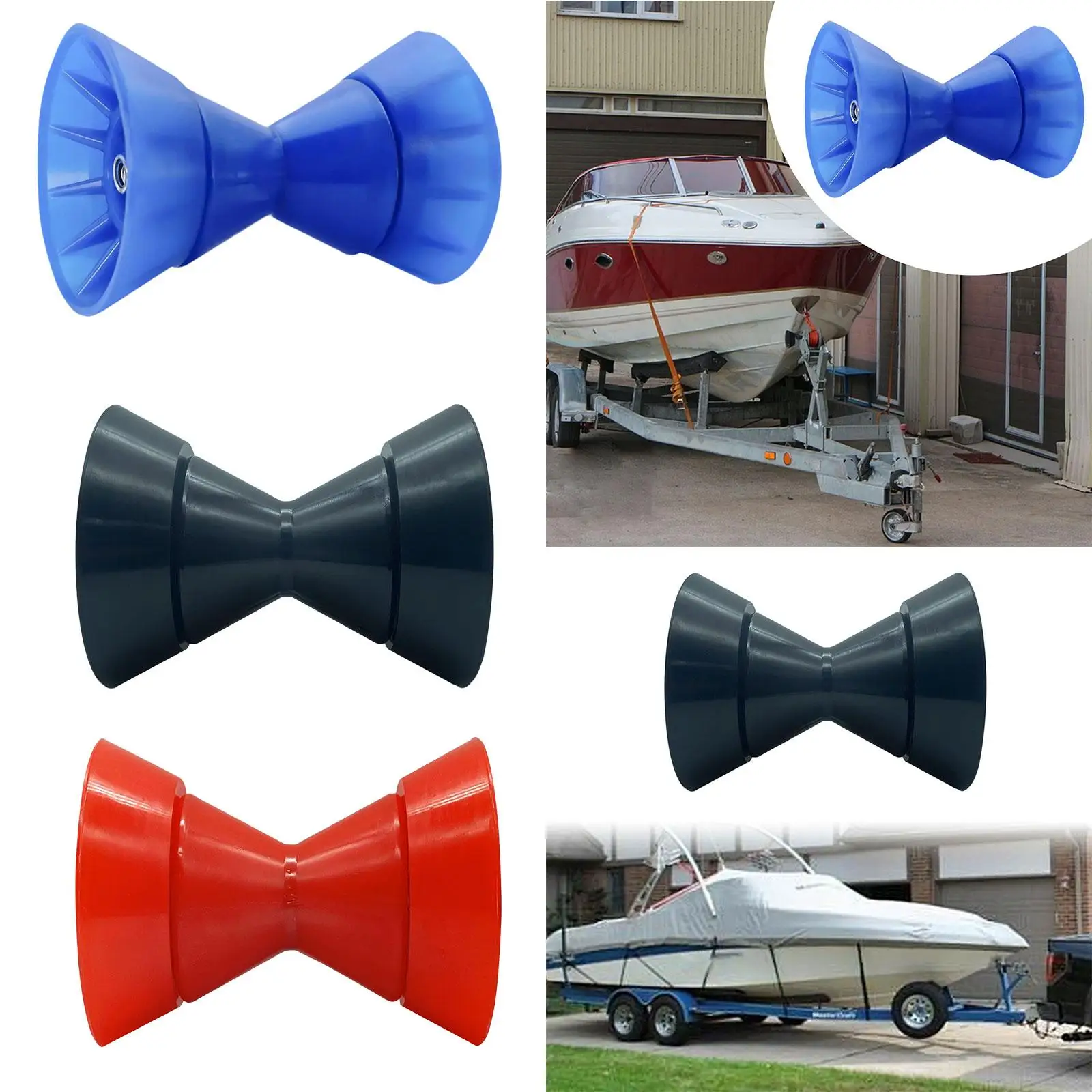 Boat Trailer Bow Roller 4 inch Sturdy Safe Marine Towing Equipment Reduce Drag Accessories Stop