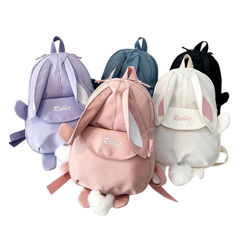 

Cute Bunny Backpacks for Children School Bags for Girls Kids Backpack Kindergarten Baby Bag with Ears