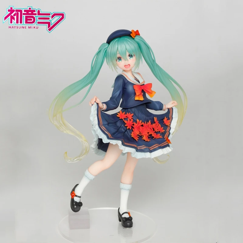 

18cm Original Taito Hatsune Miku Figure Four Seasons Series Autumn Of Art Kawaii Girl Action Figurines Collection Model Toy GIFT