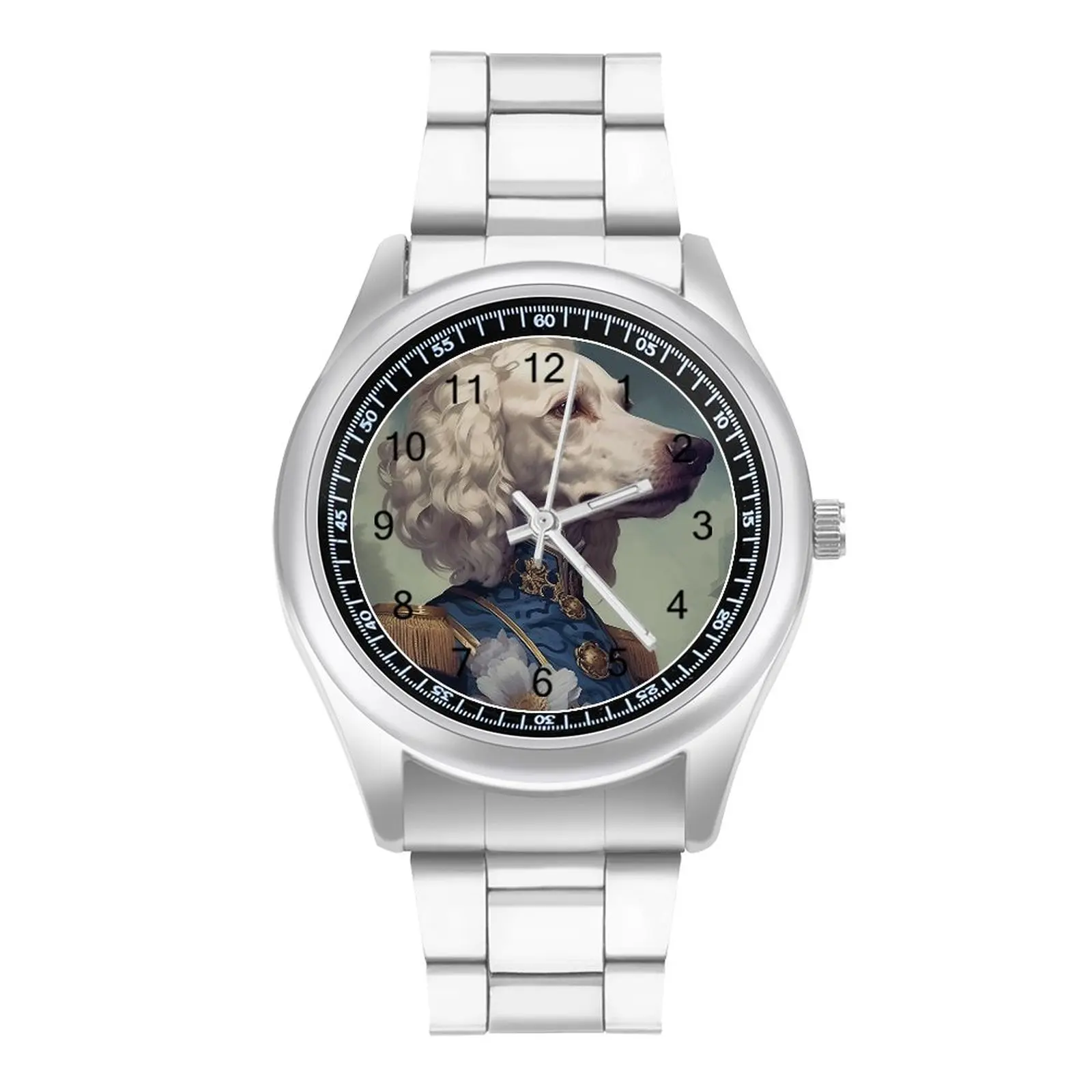 

Dog Quartz Watch Amazing Portraits Dapper Clothing Stainless Photo Wrist Watches Ladies Sport Elastic Design Wristwatch