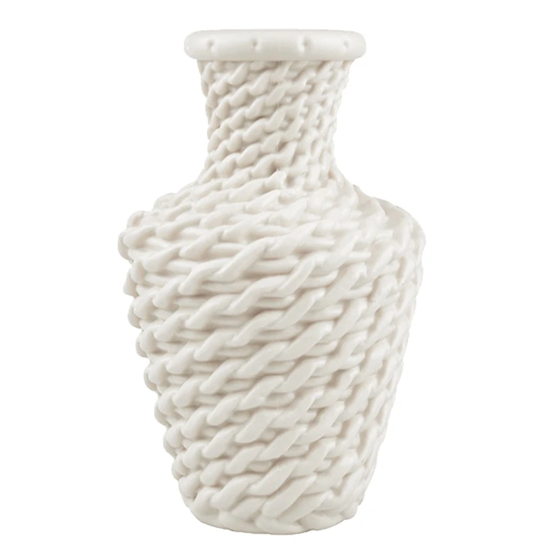 

Imitation Rattan Vase Table Flower Arrangement Container Living Room Plastic Vases For Home Decor Ornaments