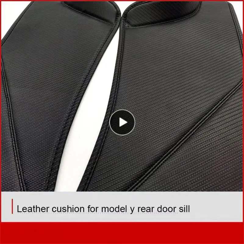 

Carbon Fiber Grain Threshold Strips Portable Leather Decora Leather Cushions High-grade Universal Door Side Strips Back Door Pad