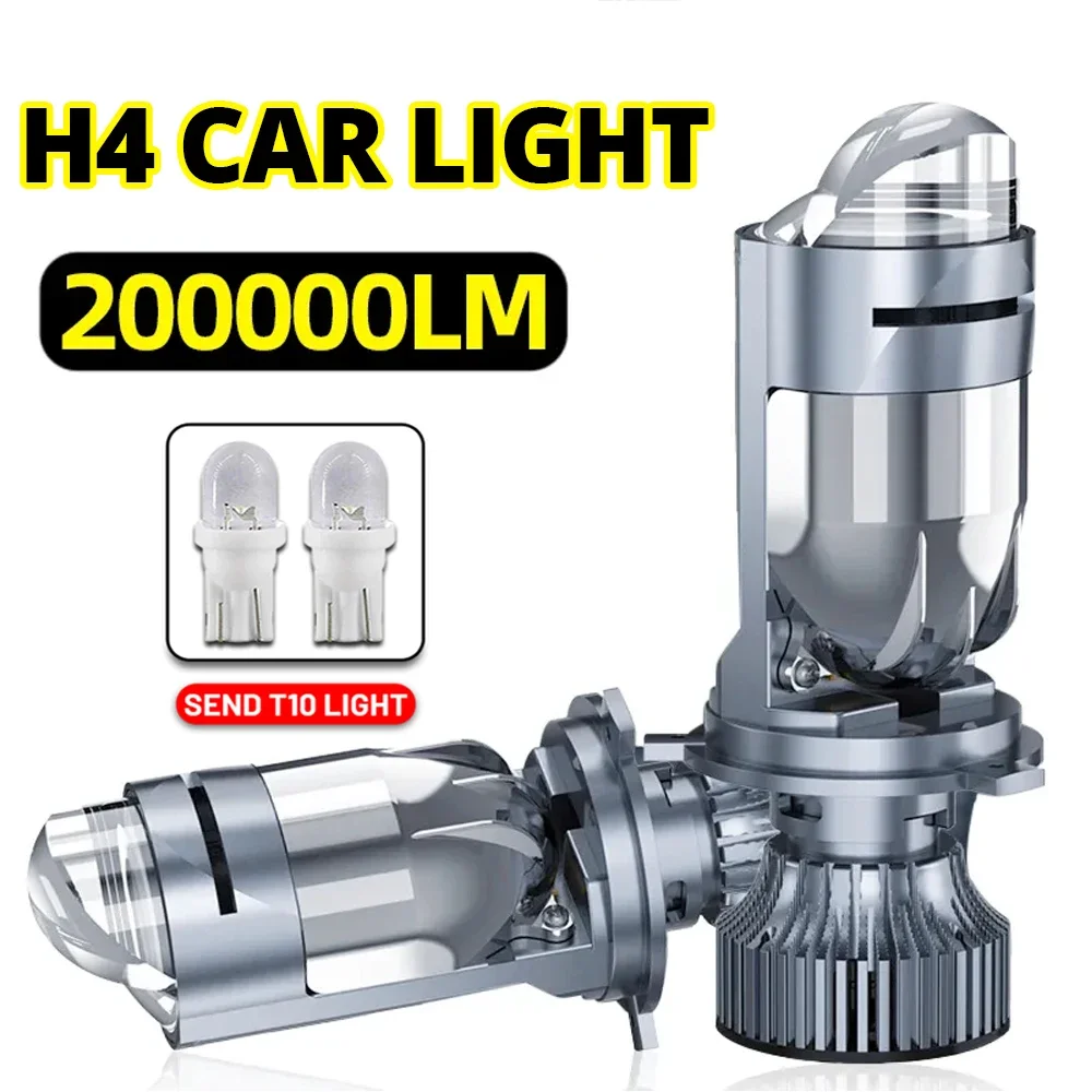

700W H4 Лампа для проектора, автомобильная H4 Лампа для фар, комплект для конверсии, дальний свет, ближний свет, 6000 лм, K турбо вентилятор, автомобильные лампы
