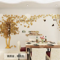 3d wall stickers acrylic three dimensional tree tv sofa background wall stickers living room bedroom decals decorative murals