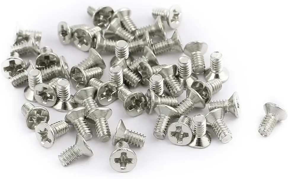 

Keszoox 50pcs M2x3mm Stainless Steel Countersunk Flat Head Phillips Machine Screws Bolts