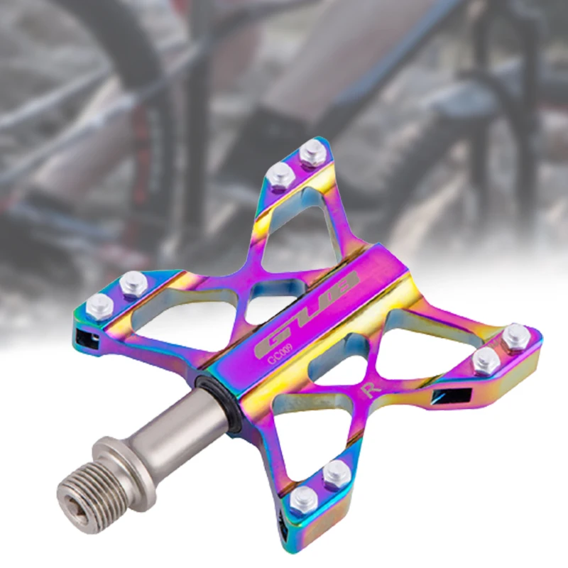 

Разноцветная велосипедная педаль GUB, нескользящая, из алюминиевого сплава, подшипник для дорожного велосипеда, складная велосипедная педаль