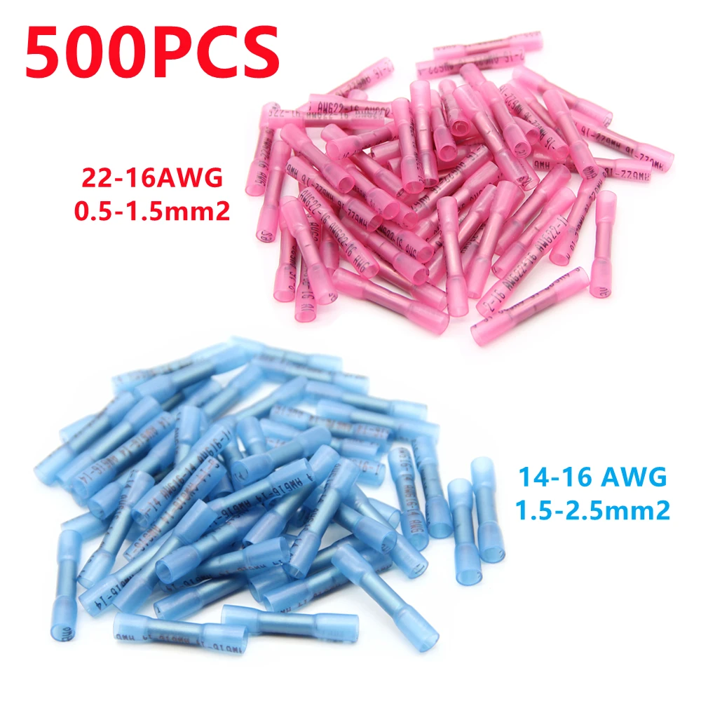 

500/300/100 шт., водонепроницаемые термоусадочные клеммы для проводов