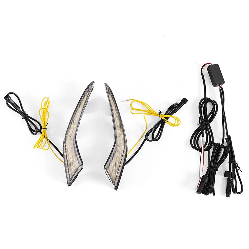 

Динамические светодиодные противотуманные фары Rhyming в сборе DRL, дневные ходовые огни белого, янтарного и синего цвета, подходят для Toyota Corolla L LE XLE 2020-2021