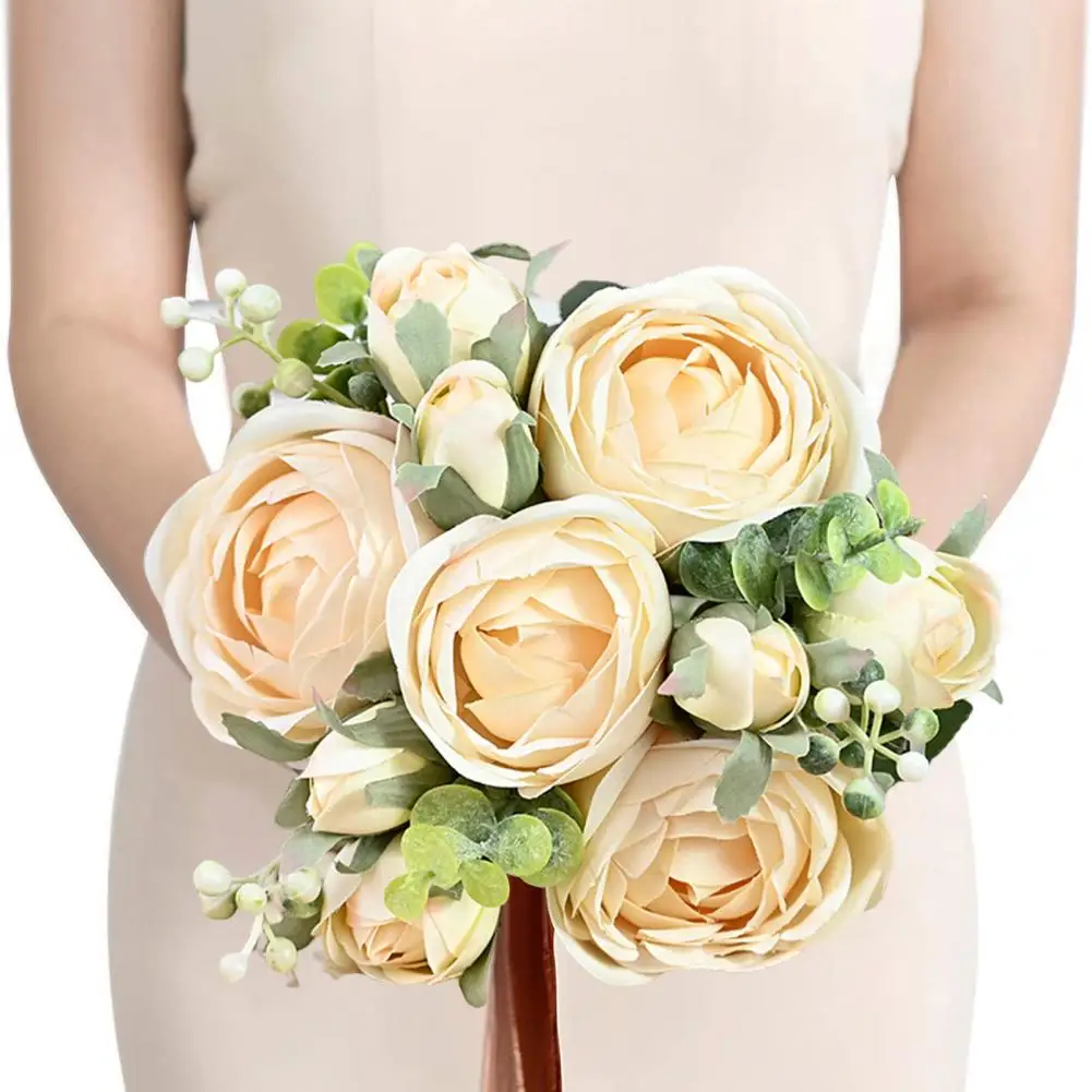 

Fashion Artificial Rose Bouquet Non-Withering Eco-friendly Never Fade Artificial Flower Wedding Supply