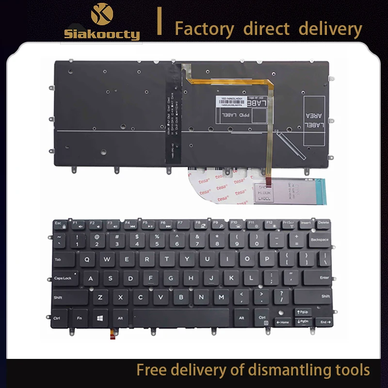 

Siakoocty New for Dell XPS 13 9343 13 9350 13 9360 Keyboard US Backlit DKDXH