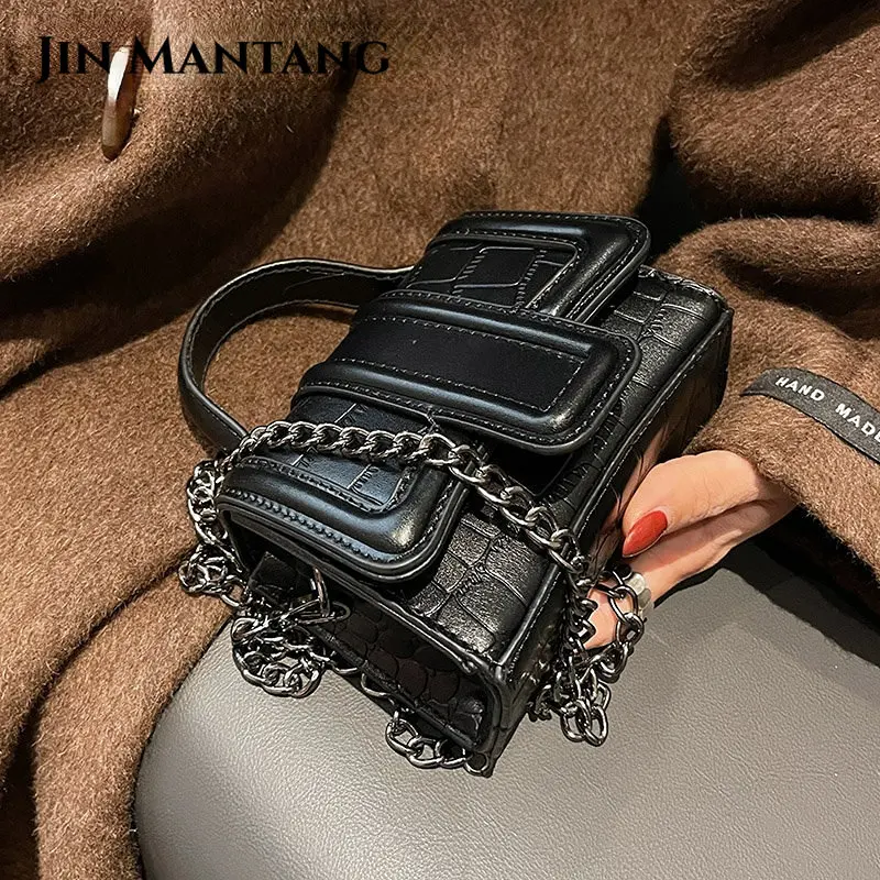 

Женская сумка-Кроссбоди Jin Mantang, маленькая сумка-Кроссбоди из искусственной кожи с каменным узором, с откидной крышкой, весна 2023