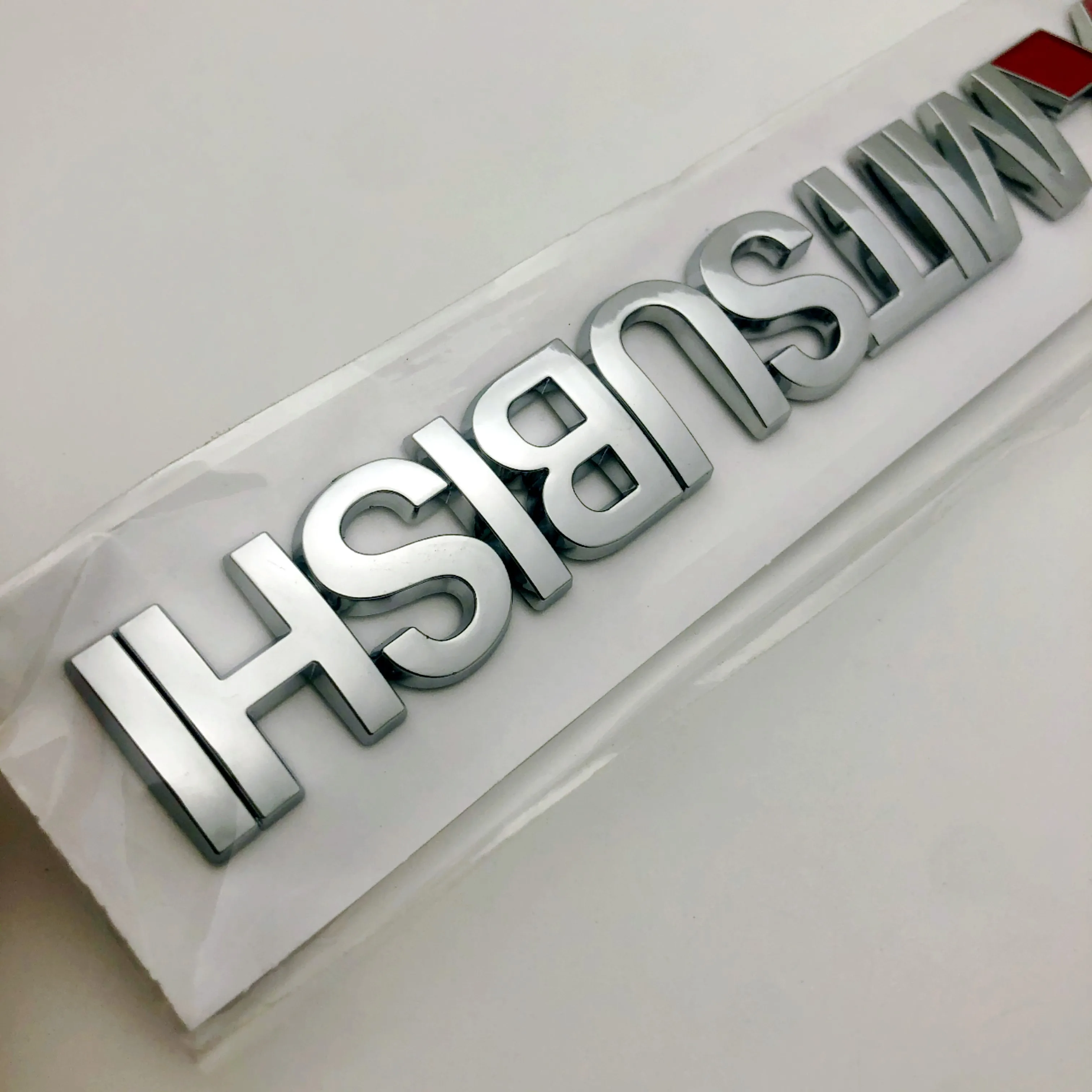 

1-5pcs ForM-itsubishi Silver Red Car Styling Sticker Rear Bumper Trunk Labeling Decal Emblem Badge Logo Letter Auto Accessories