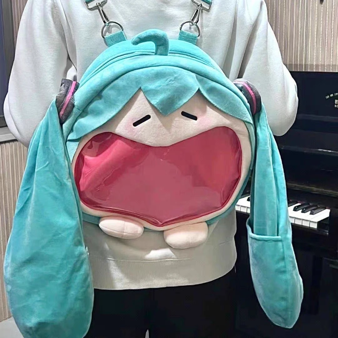 Плюшевый Рюкзак Kawaii для косплея из аниме, японская Студенческая сумка для девочек, милая сумка для обуви, сумка через плечо, подарок для деву...