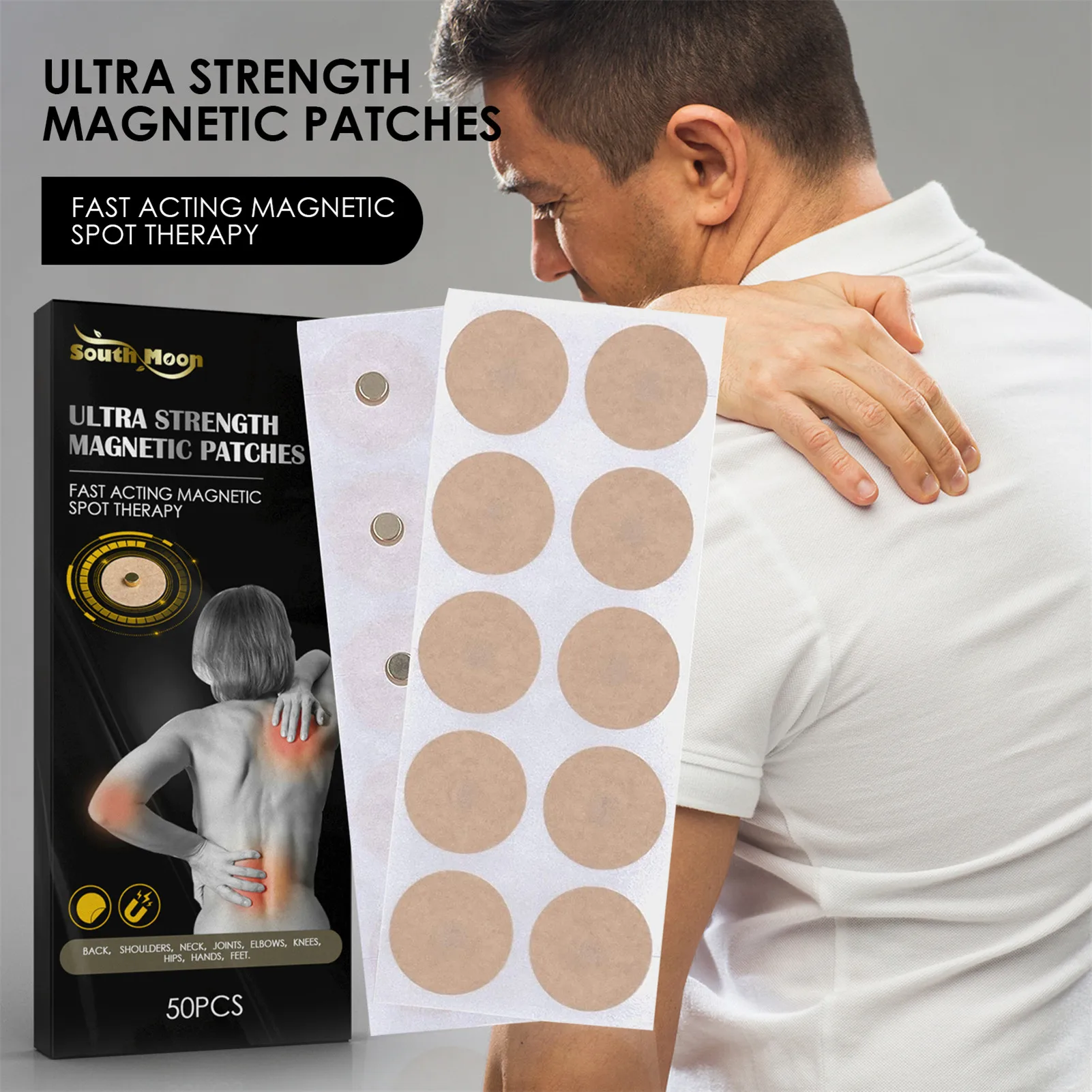 

Magnetic Patches Health Care Magnetic Patches Therapy Plaster Relaxation Massage Ultra Strength Healing Neck Back Pains Relief