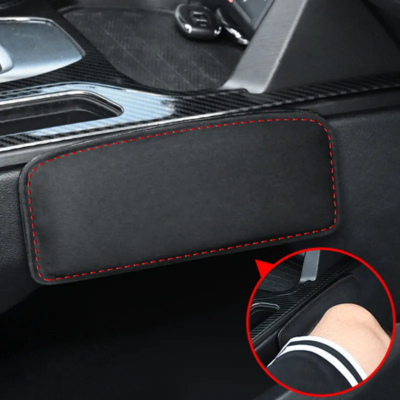 

Car Cushion Knee Pad Comfortable Suede Auto Cushion Leg Knee Leg Relying Elastic Memory Foam Leg Pad Headrest Support Leg Rest