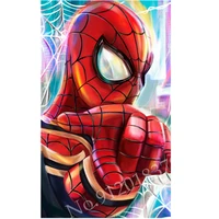 3d diamond painting spider man full squareround super hero diamond embroidery cross stitch embroidery kid adult gift home decor