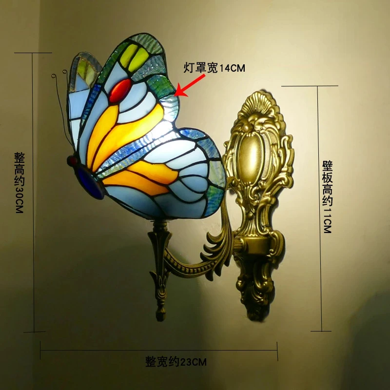 

Настенный светильник GemSpark бабочка цветное стекло