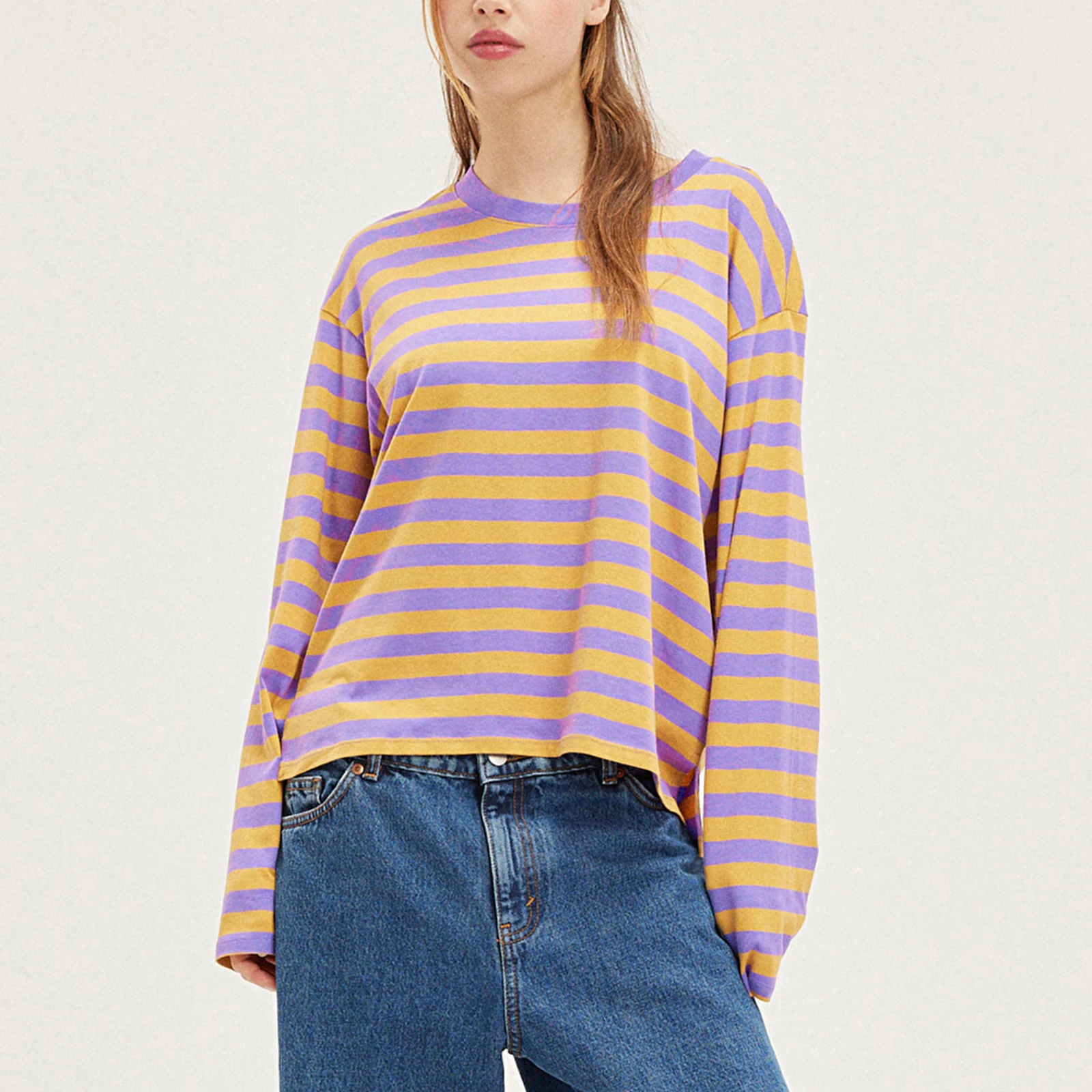 Женская одежда весенне-осенние модные повседневные топы футболки с длинными