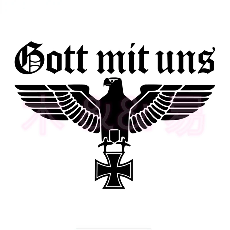

Creativity Personality Color Picture Gott Mit Uns Eagle Car Sticker Vinyl Decals Motorcycle Accessories Waterproof Stickers PVC