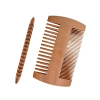 beard comb kit for men wooden comb with pu leather case beard brush care pocket comb for beard mens hair comb peine