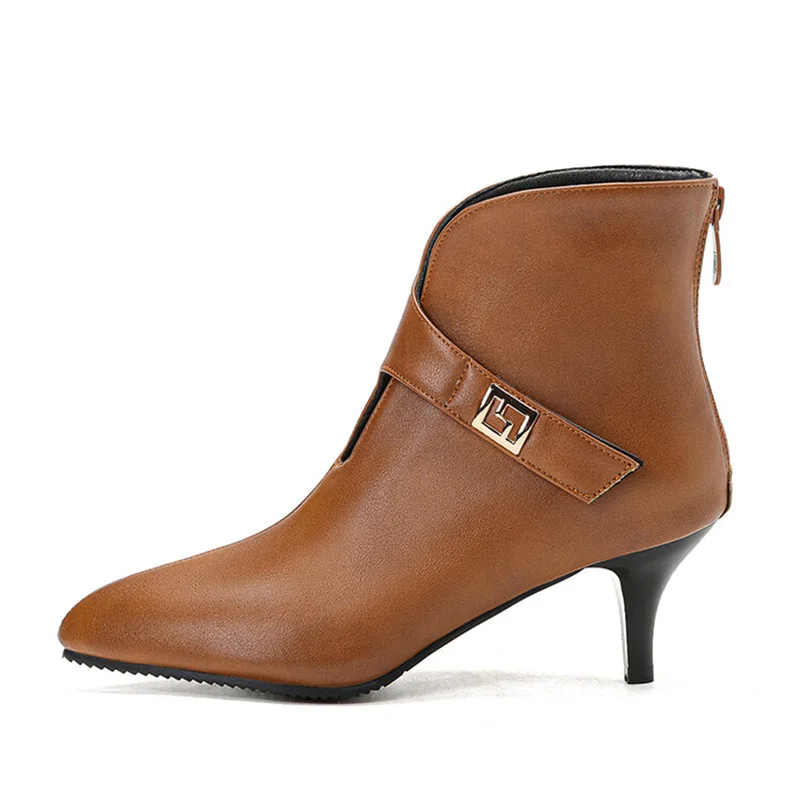 Сапоги Женские Резиновые Туфли Дождь Круглый Носок Высокий Каблук Большой