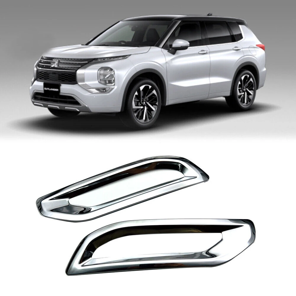 

Car Rear Bumper Lamp Fog Light Cover ABS Chromium Styling Trim Molding Garnish Frame For Mitsubishi Outlander 2022 WK-916