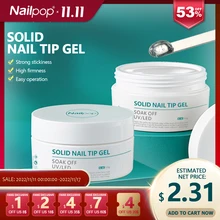 Nailpop Solid Nail Patch Gel  Easy Stick Gummy Adhesive Bond UV Glue For American Pose Capsule Tips Strong Adehesion 10ml