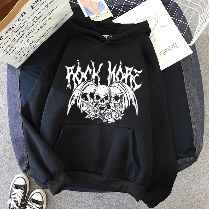 Свитшот с принтом черепа винтажная толстовка пуловер уличная одежда спортивный