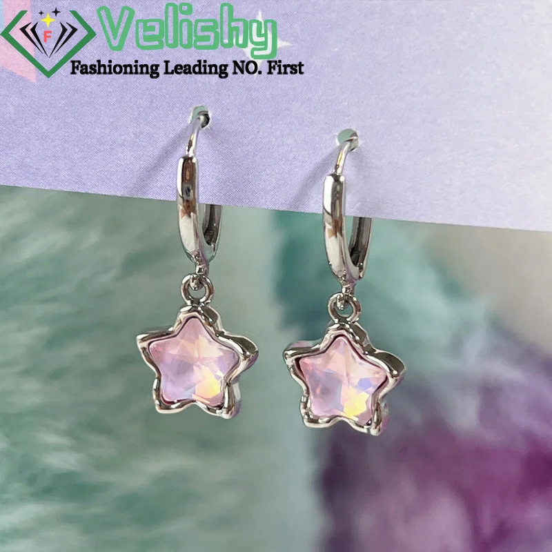 Готические милые серьги-подвески Dream Fairy Moonlight Stone Star для Egirl Y2K EMO 2000-х годов Harajuku Goth