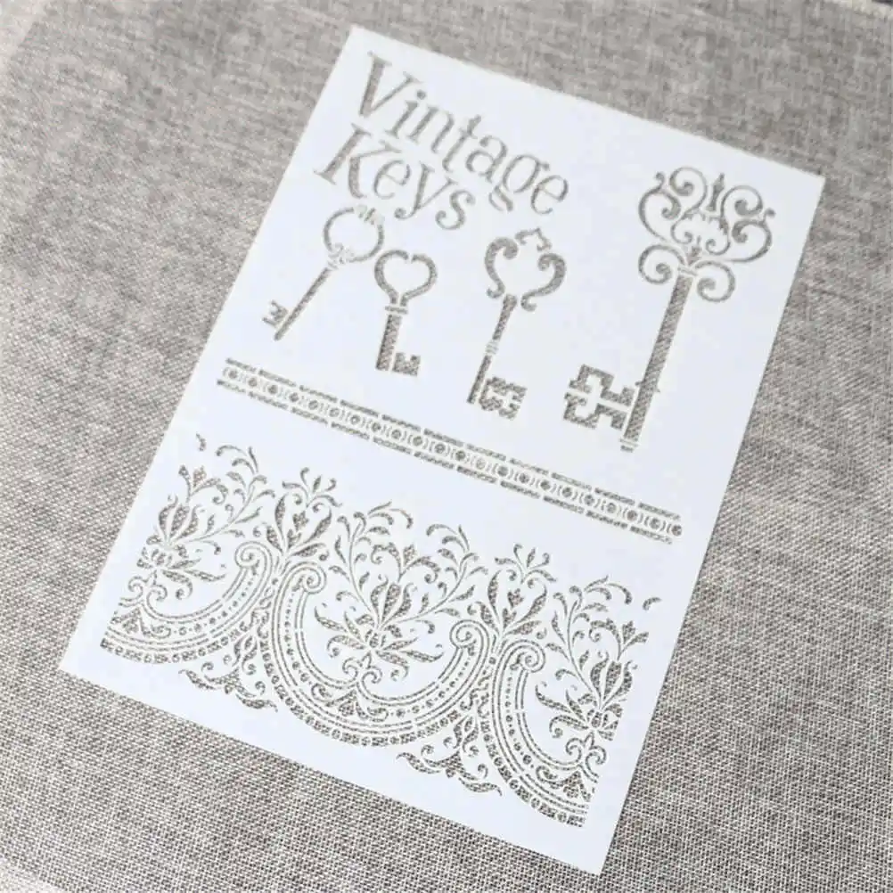 

Vintage Lace Frame Keys Craft Layering Stencils For Walls Painting Scrapbooking Stamping Stamp Album Decorative Embossing