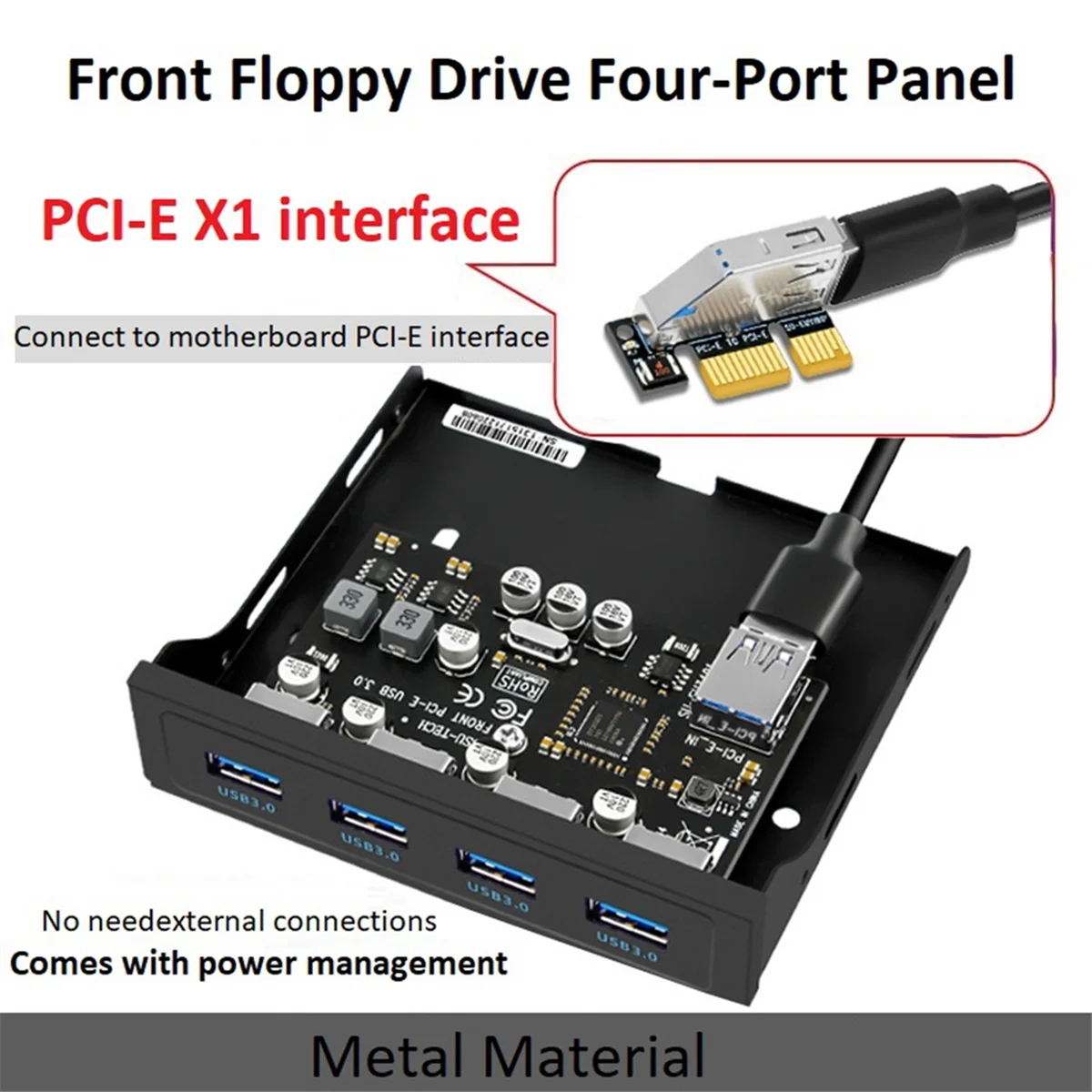PCI-E на USB 3 0 PC Передняя панель расширения карты PCIE адаптер 5 дюйма Гибкая кронштейн
