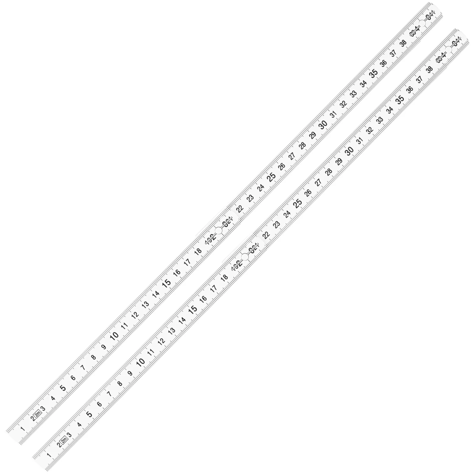 

2pcs Folding Rulers Long Plastic Rulers Carpenters Measuring Tools(2 Meters)