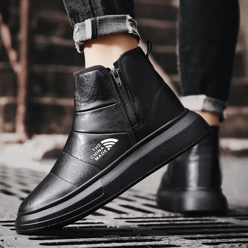 

Sports Man Sneakers Winter Chunky Sneakers Heightening Men Sport Shoes 2022 Thickening Running Shoes Non-Leather Casual Tennis